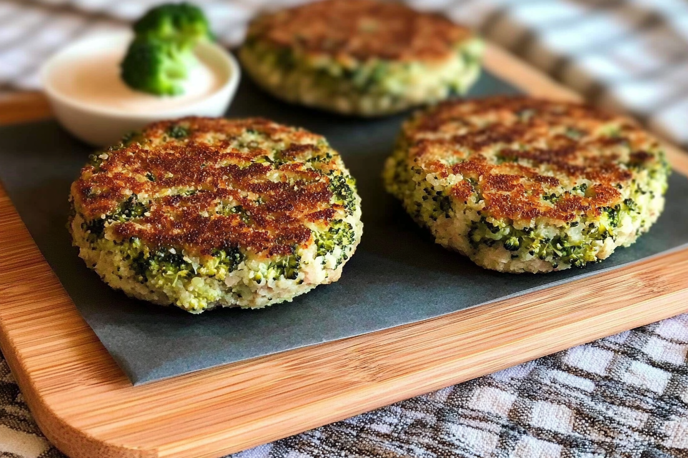Hamburguesas de atún y brócoli