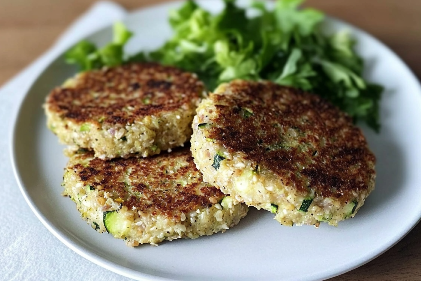 Hamburguesas de avena y calabacín