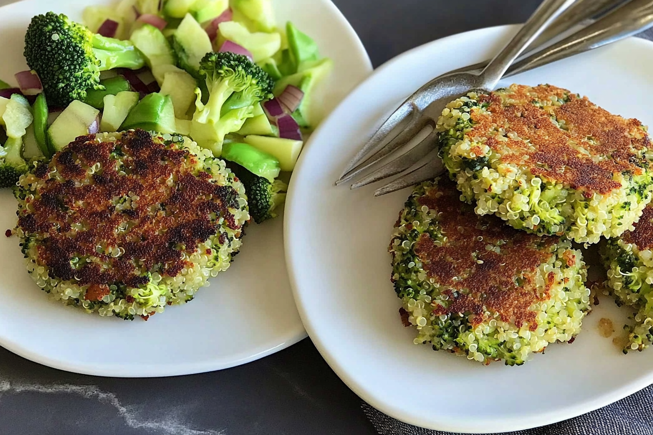 Hamburguesas de brócoli y quinoa