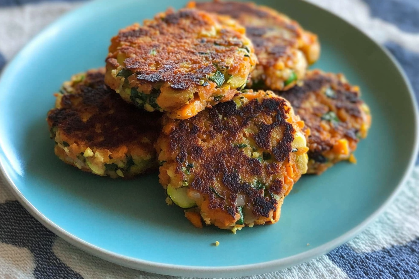 Hamburguesas de calabacín y batata