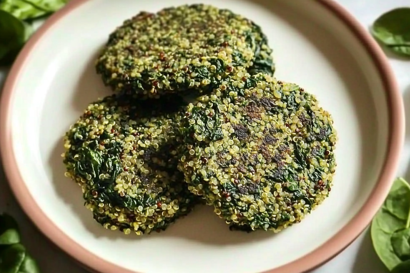 Hamburguesas de espinacas y quinua