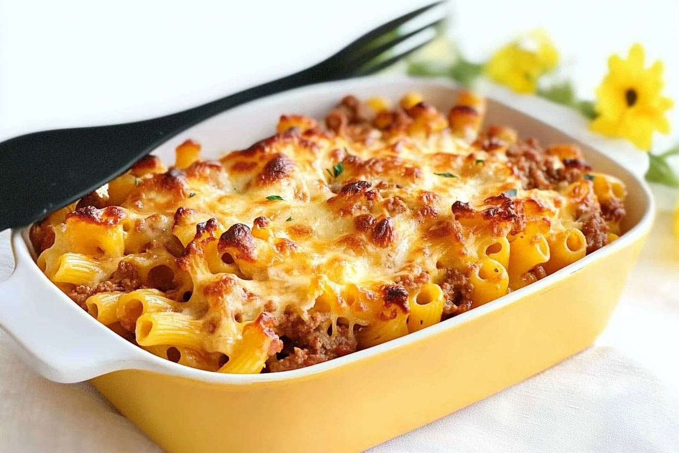 Macarrones gratinados con carne
