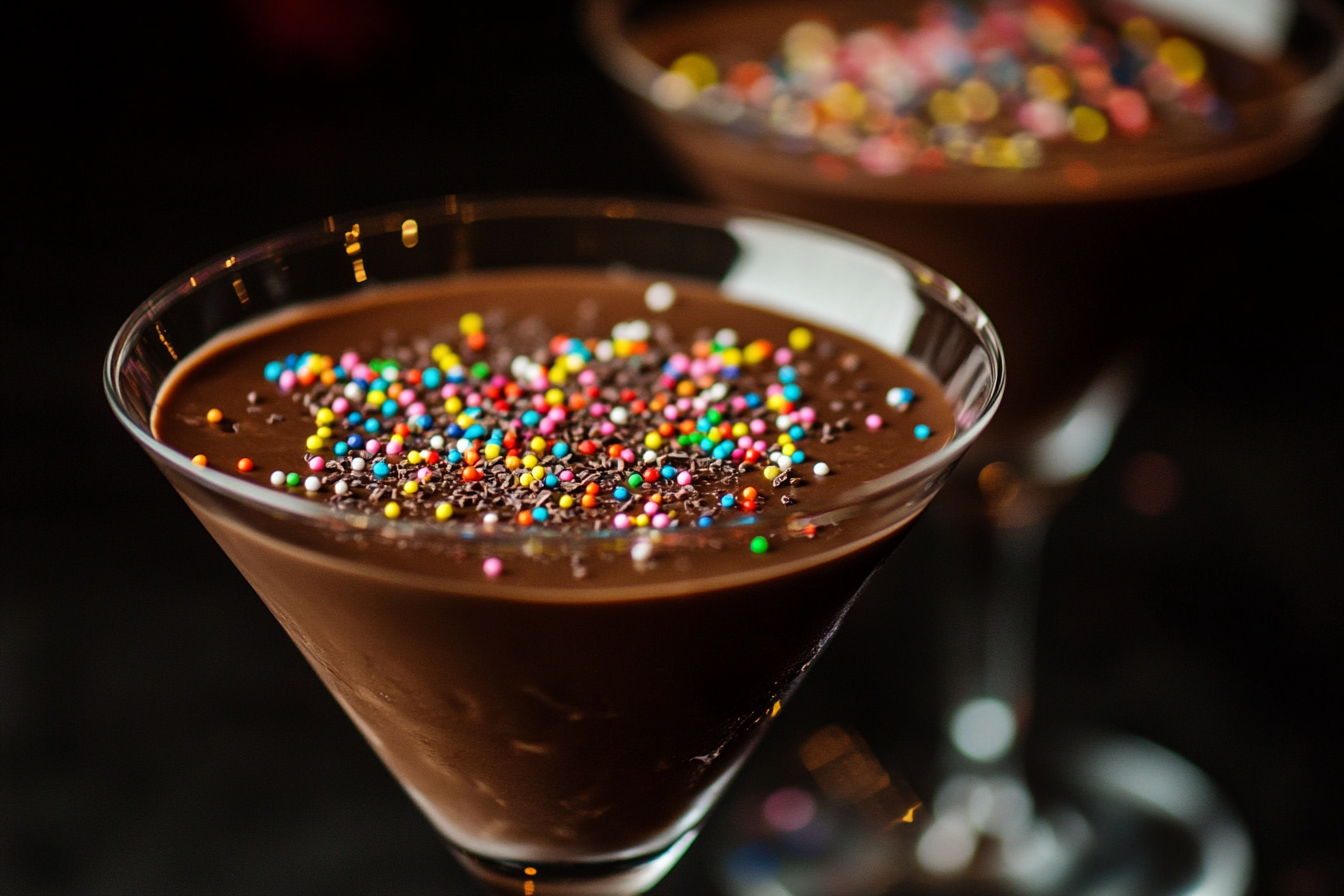 Martini de chocolate con chispas