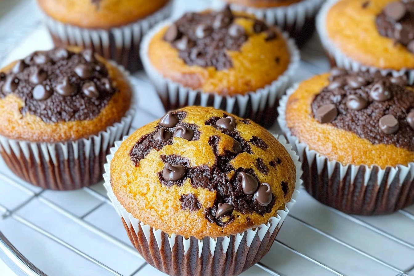 Muffins de calabaza y chocolate