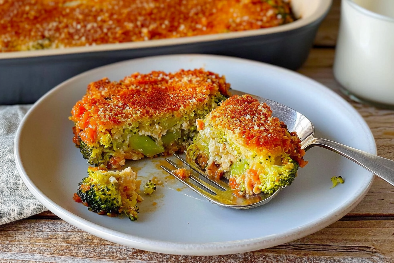 Pastel de brócoli con pollo