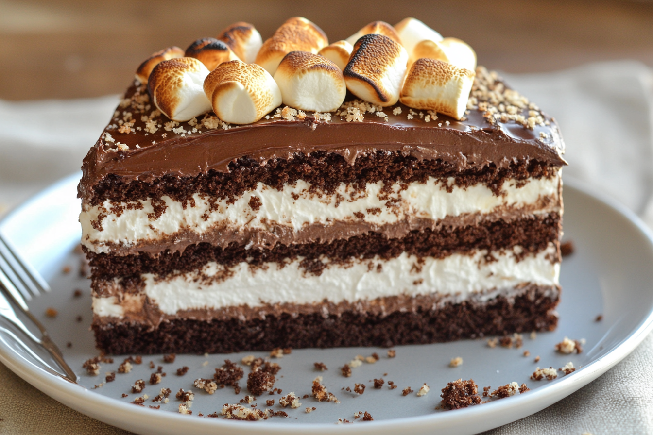 Pastel de chocolate S'mores