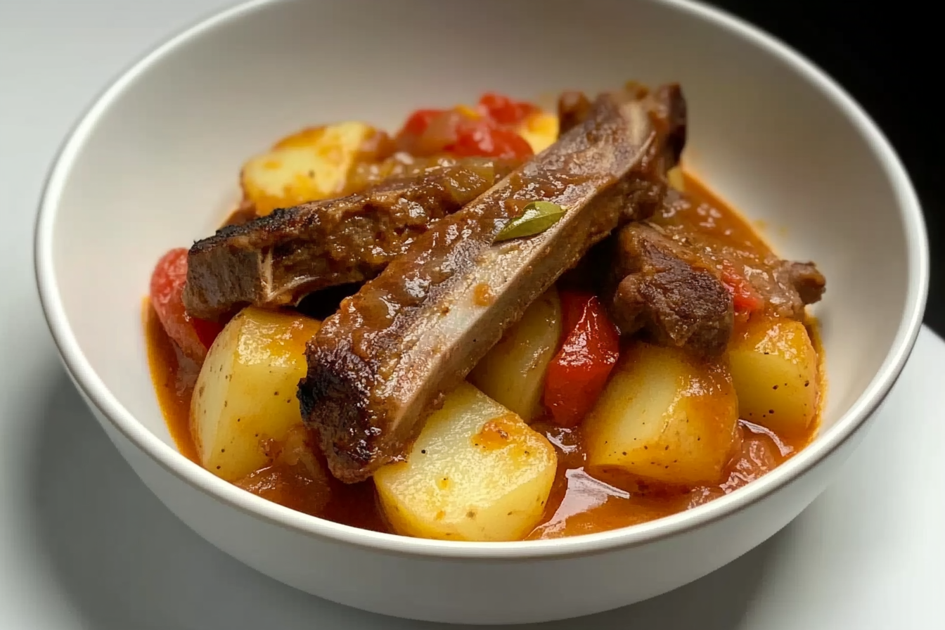 Patatas guisadas con costilla
