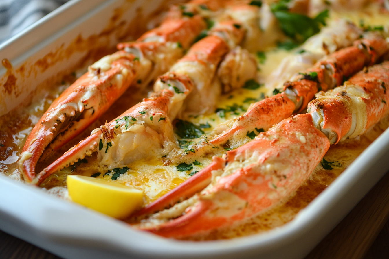 Piernas de cangrejo al horno
