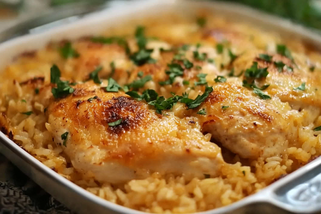 Pollo al horno con arroz
