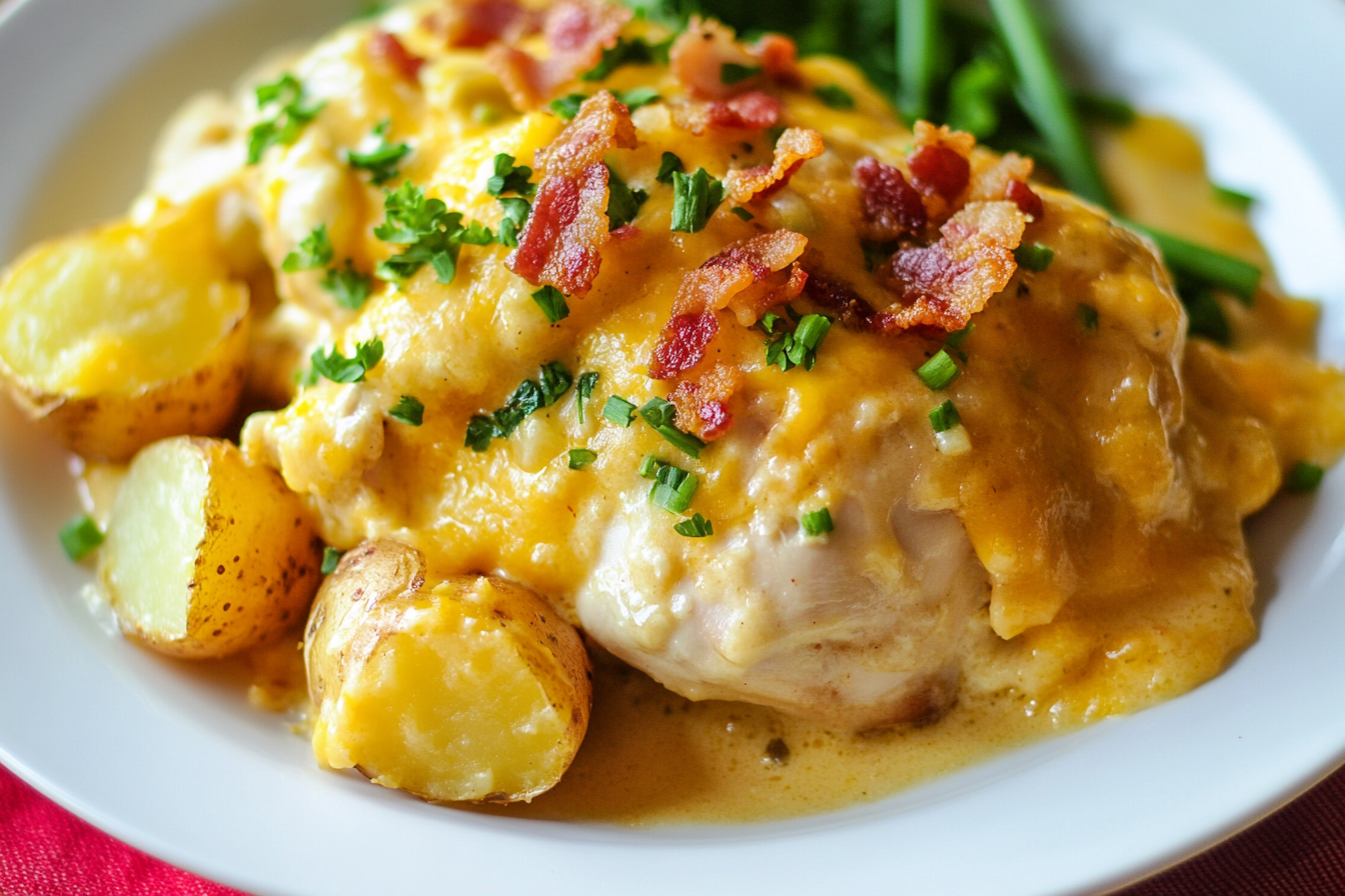 Pollo y papas millón lento