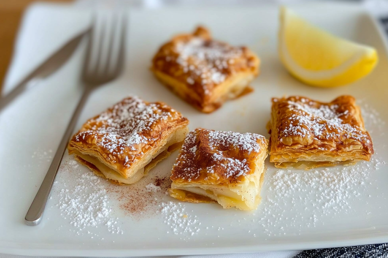 Sacos de hojaldre de manzana