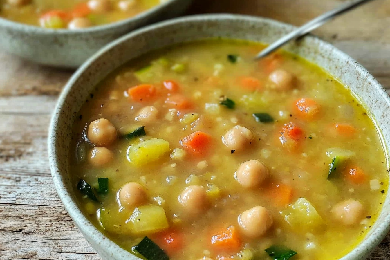 Sopa de zanahoria y calabacín