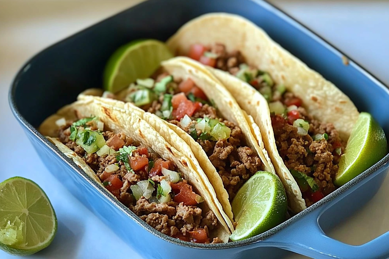 Tacos de carne picada