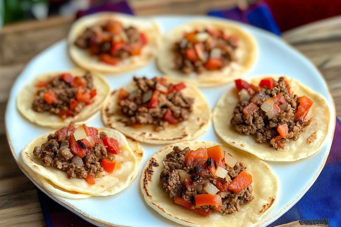 Tacos de carne y pimiento