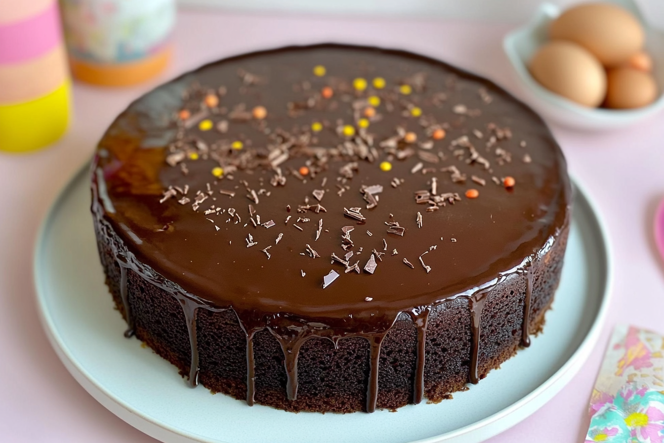 Tarta de chocolate para cumpleaños