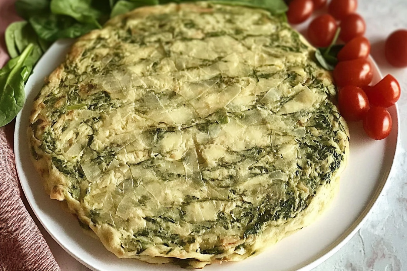 Tortilla de espinacas y queso