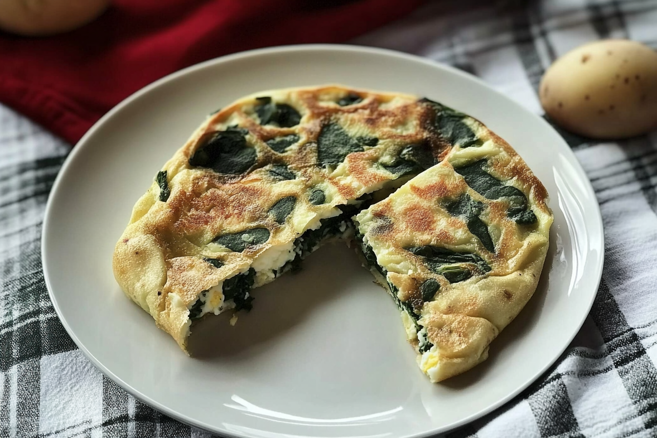 Tortilla de patata y espinacas