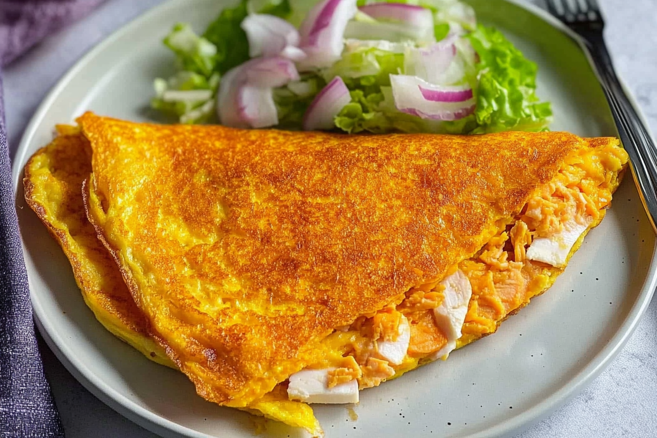 Tortilla de zanahoria rellena