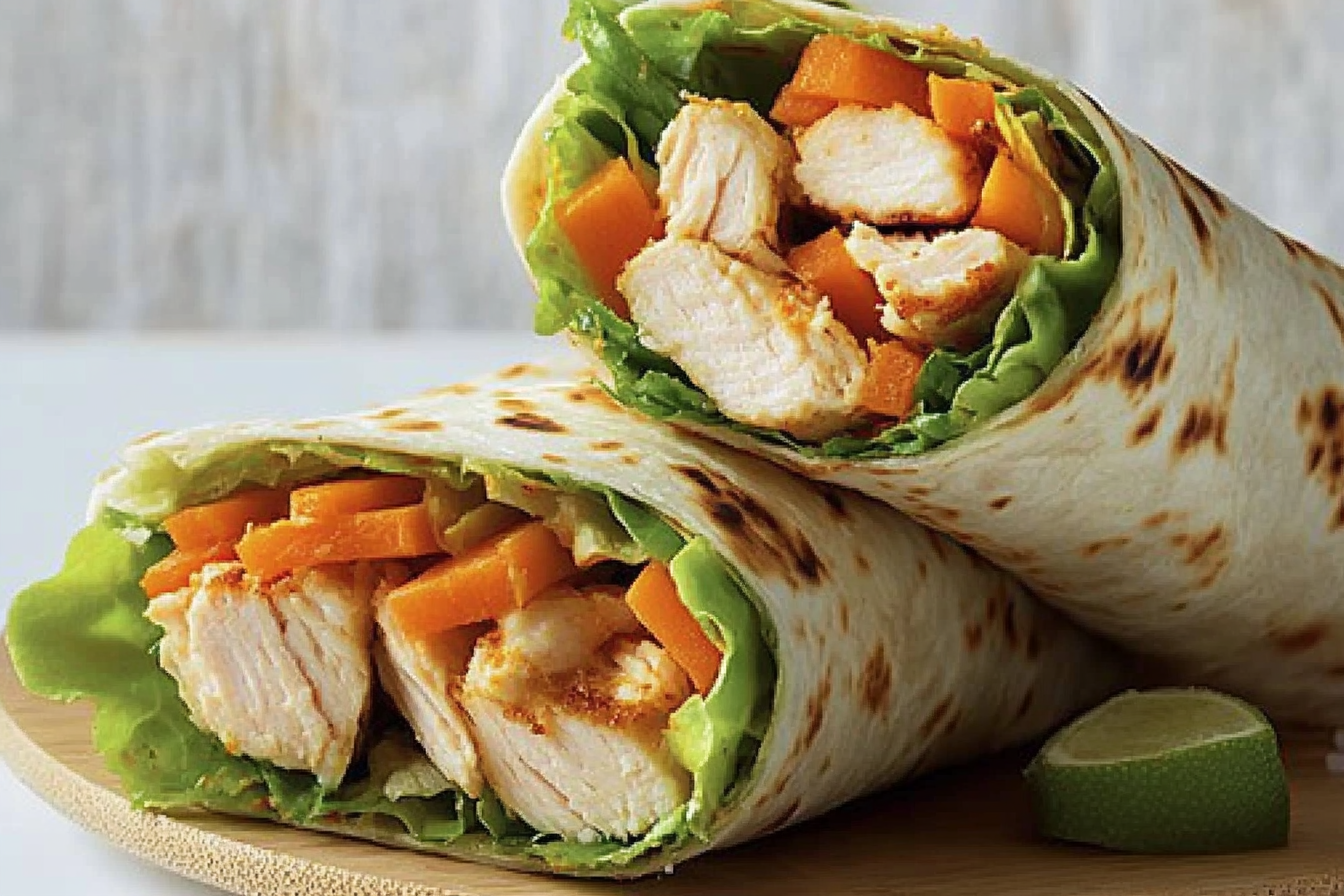 Wraps de pollo y lechuga