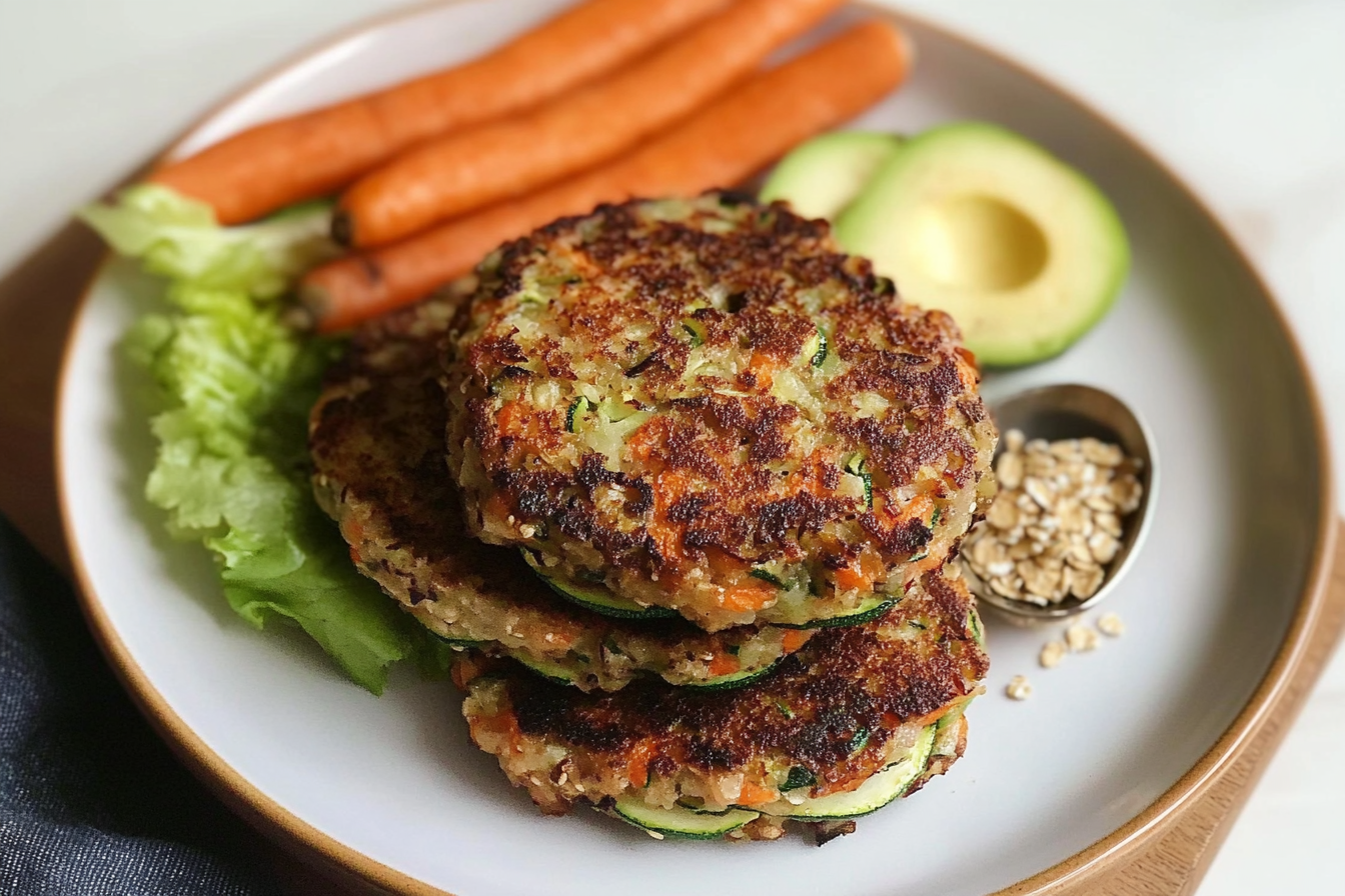 Hamburguesa de zanahoria y calabacín