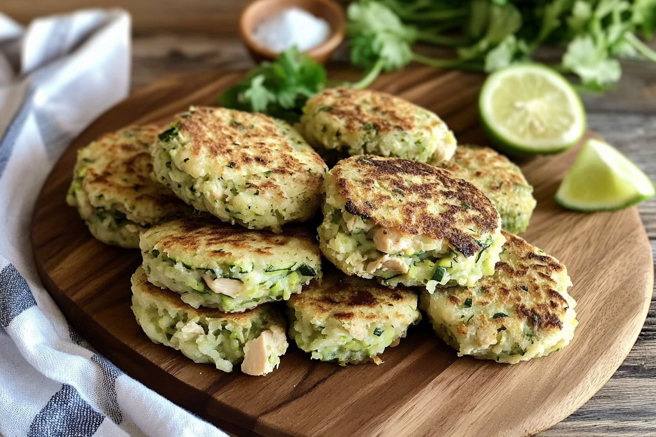 Arepas de calabacín rellenas