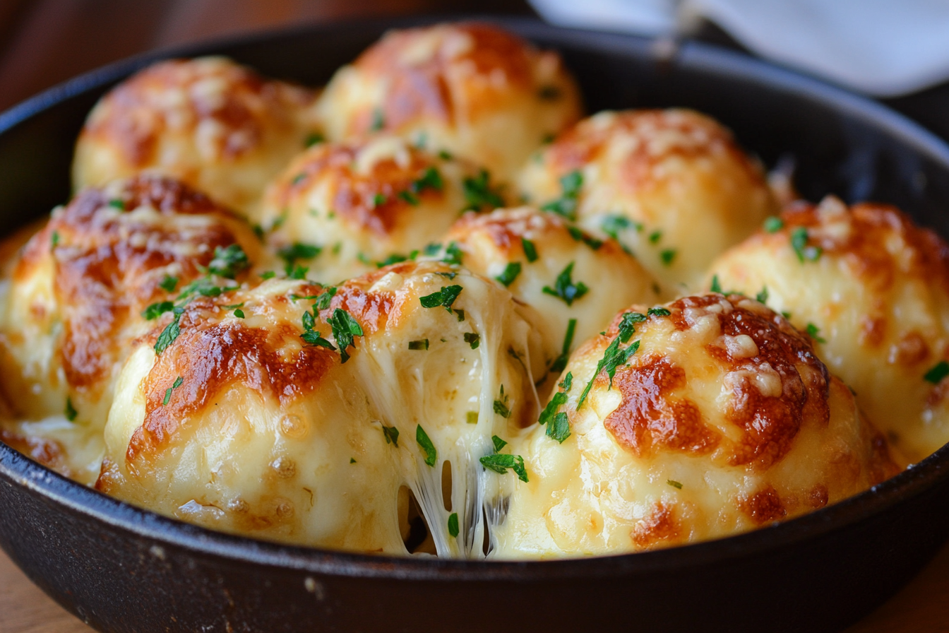 Bombas de queso y ajo