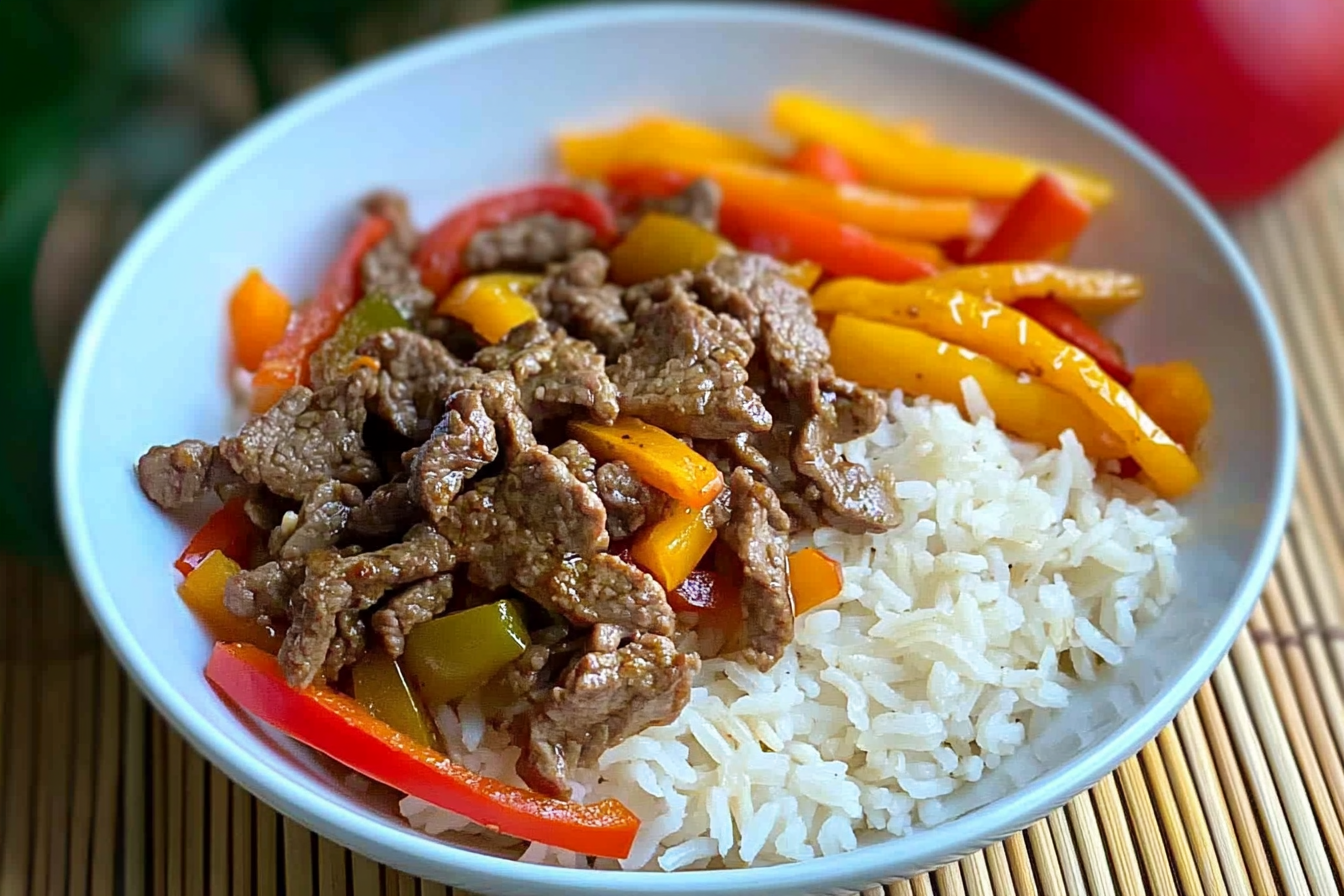 Bowl de arroz con ternera