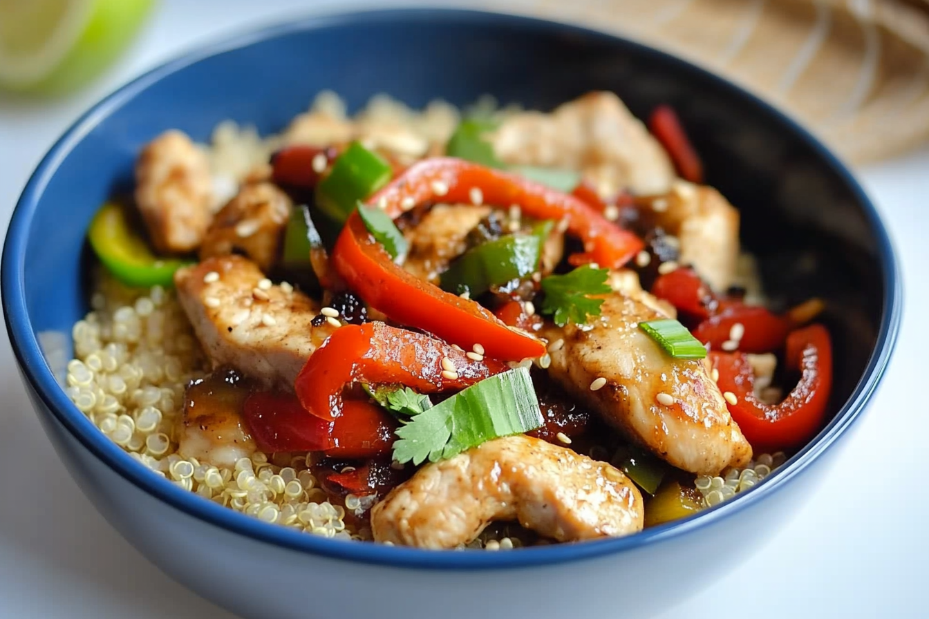 Bowl de quinoa con pollo