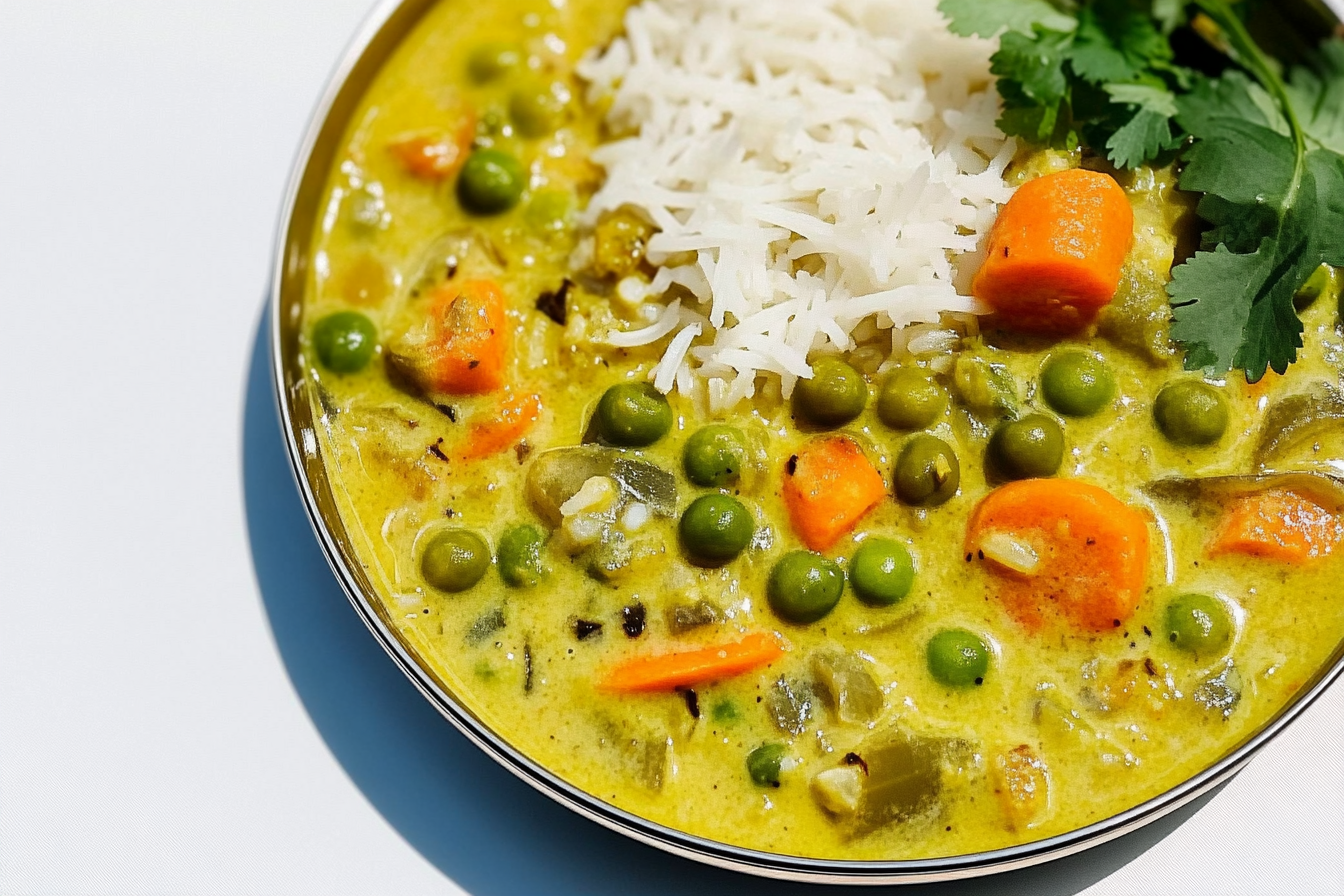 Curry de guisantes y zanahoria