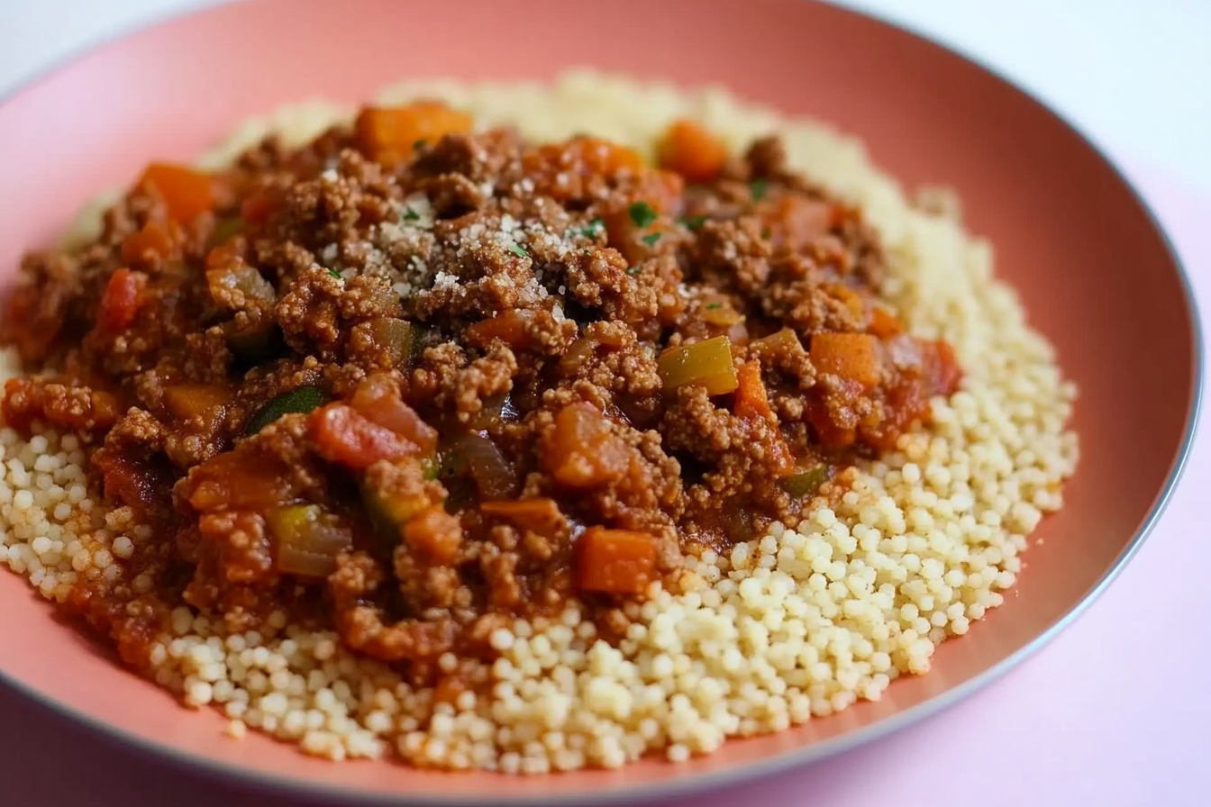 Cuscús con carne picada