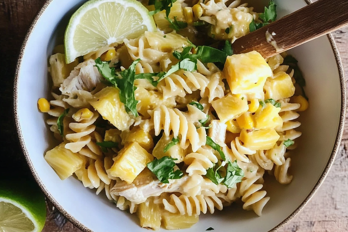 Ensalada de pasta con pollo