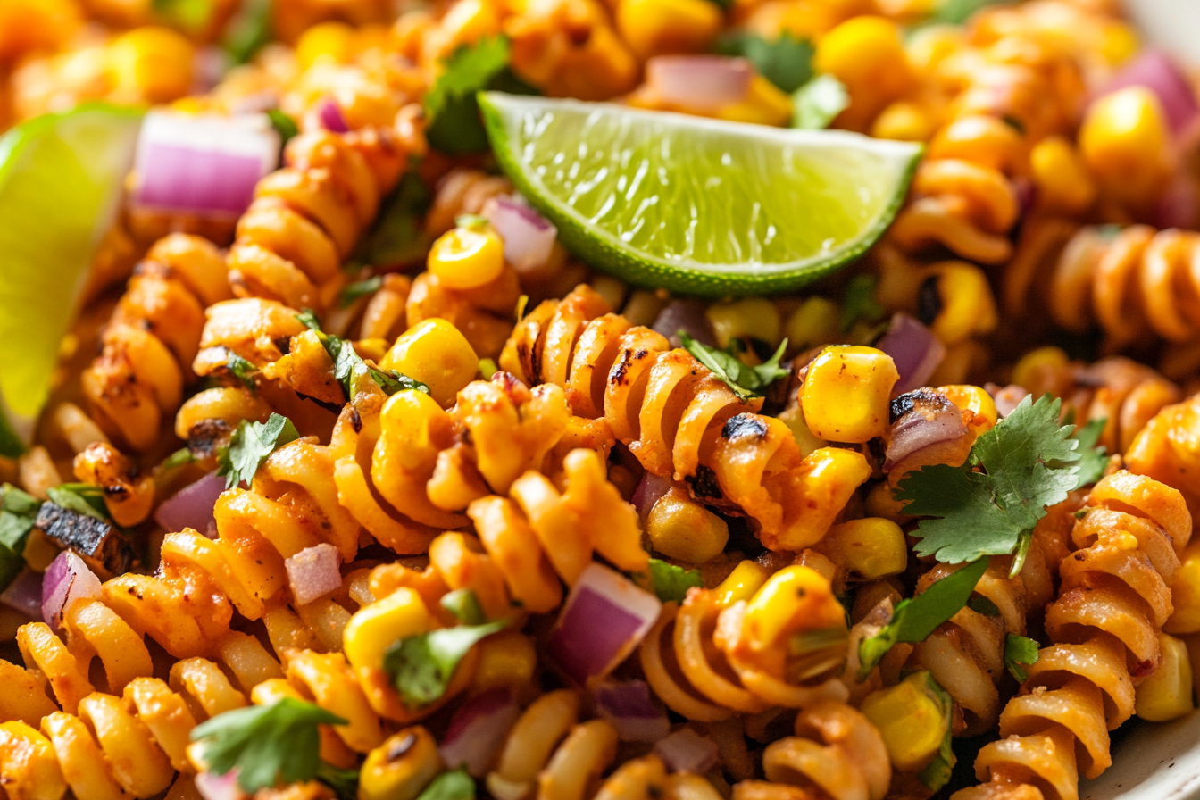 Ensalada de pasta elote callejero