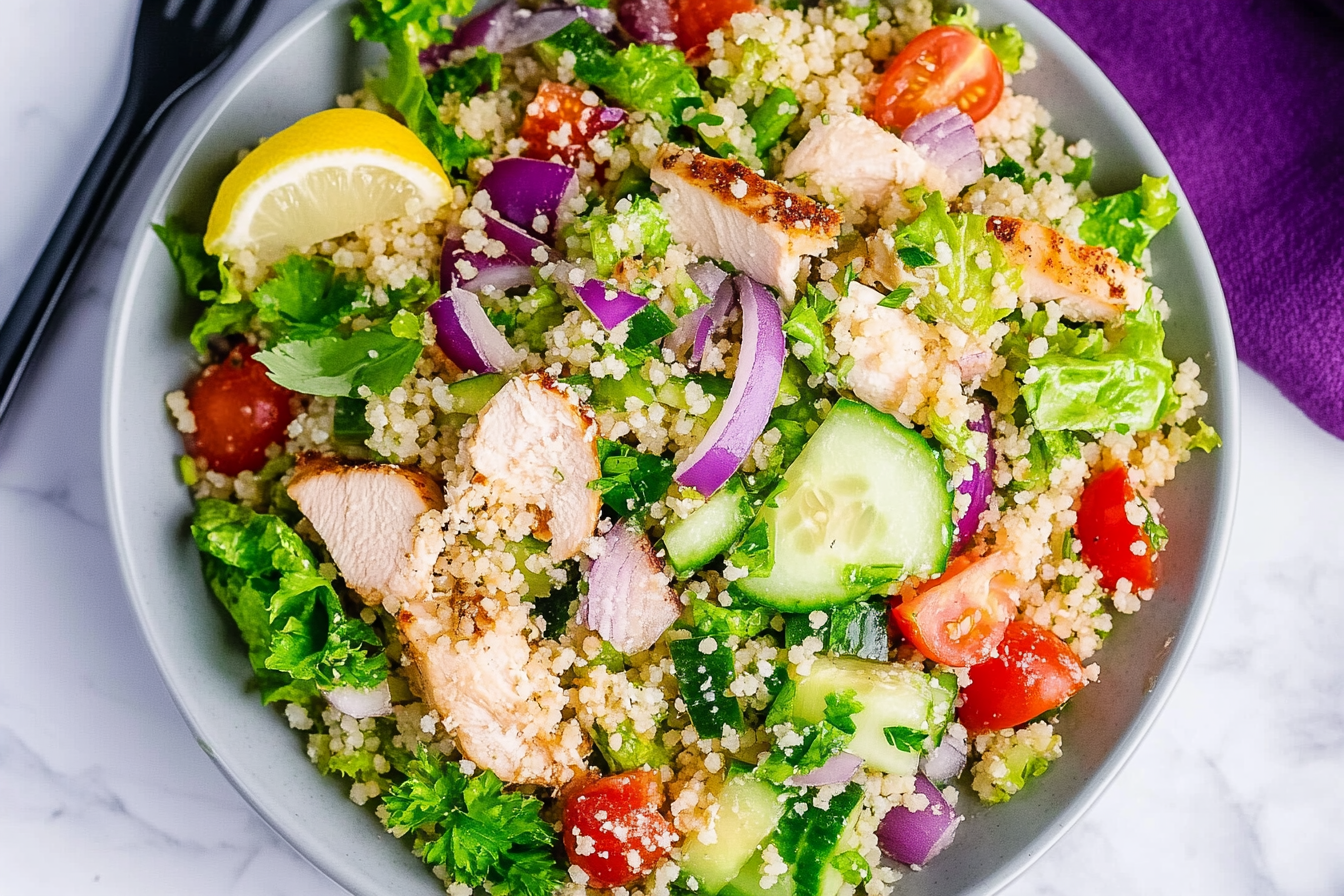 Ensalada de pollo con cuscús