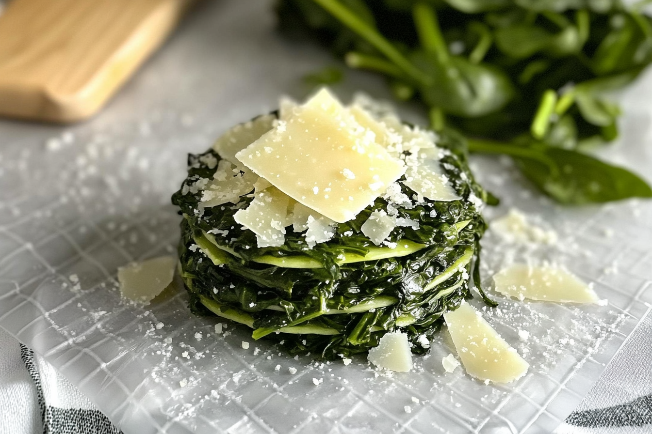 Espinacas al parmesano