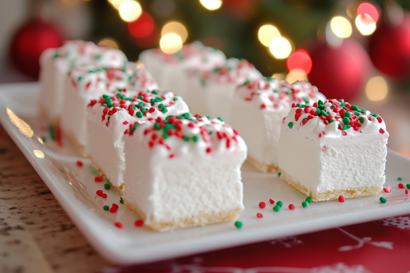 Fluff de malvavisco navideño