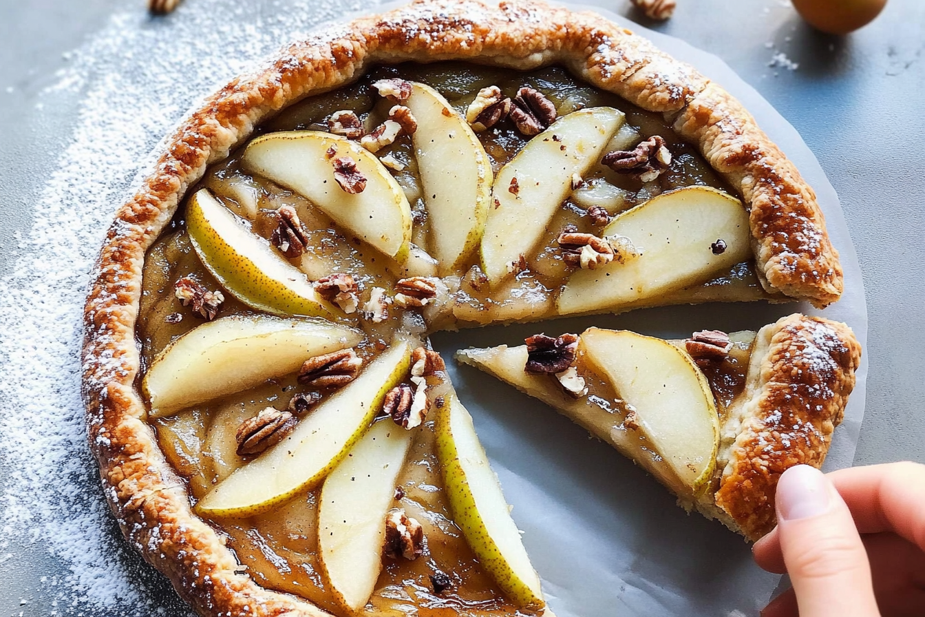 Galette de peras y nueces