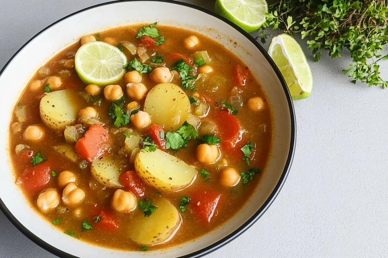Garbanzos con patatas y verduras