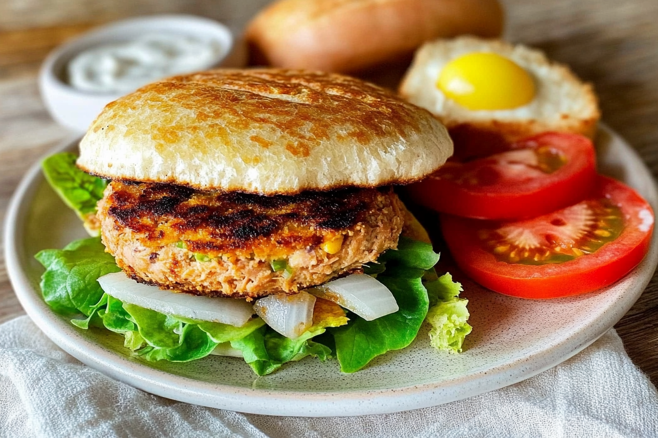 Hamburguesas de atún con avena