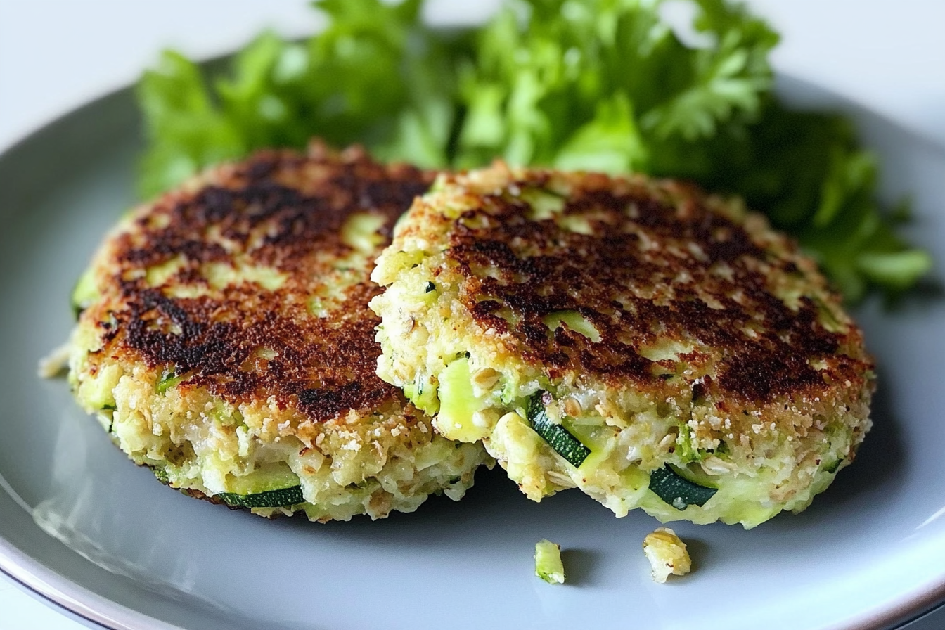 Hamburguesas de avena y calabacín