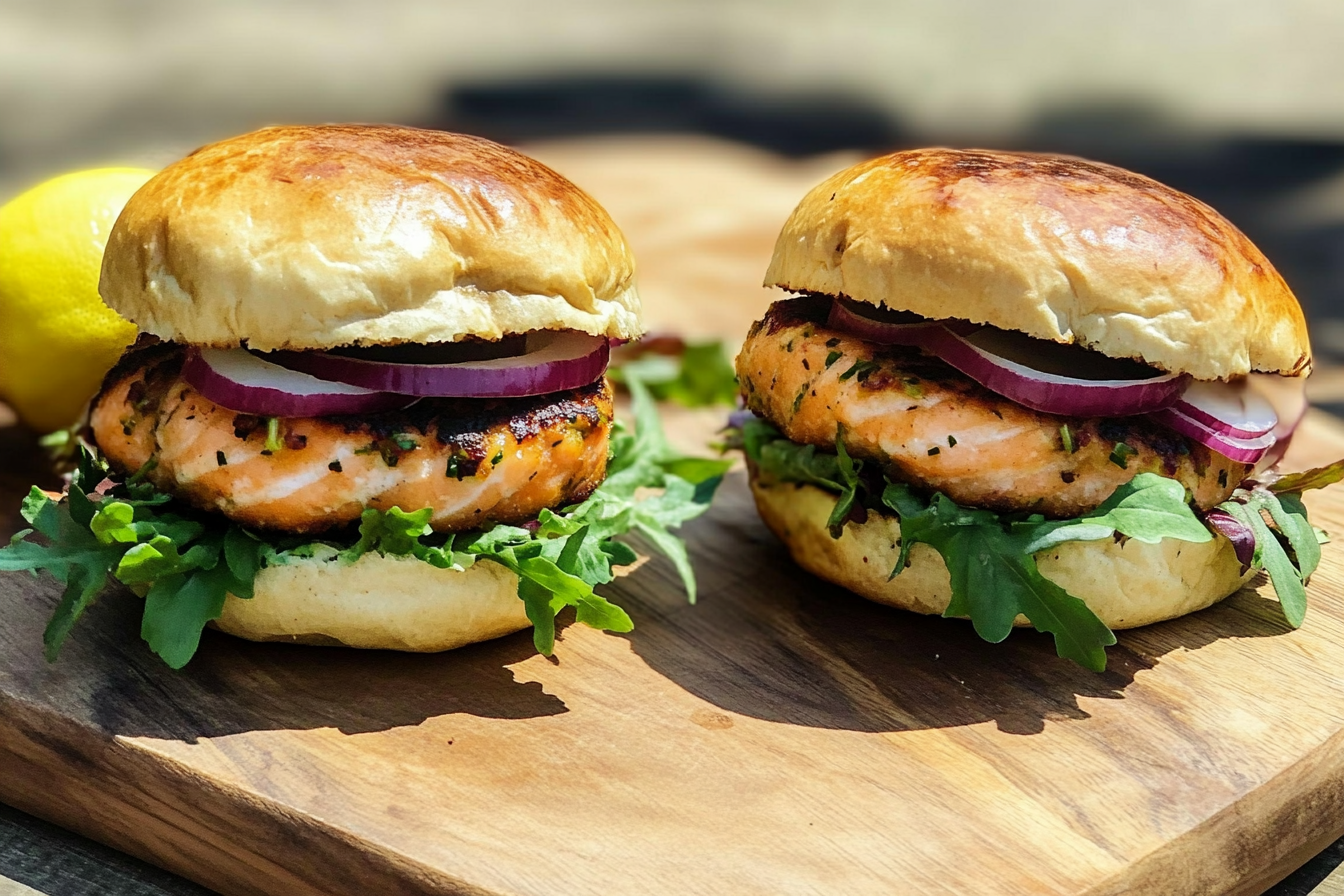 Hamburguesas de salmón fáciles