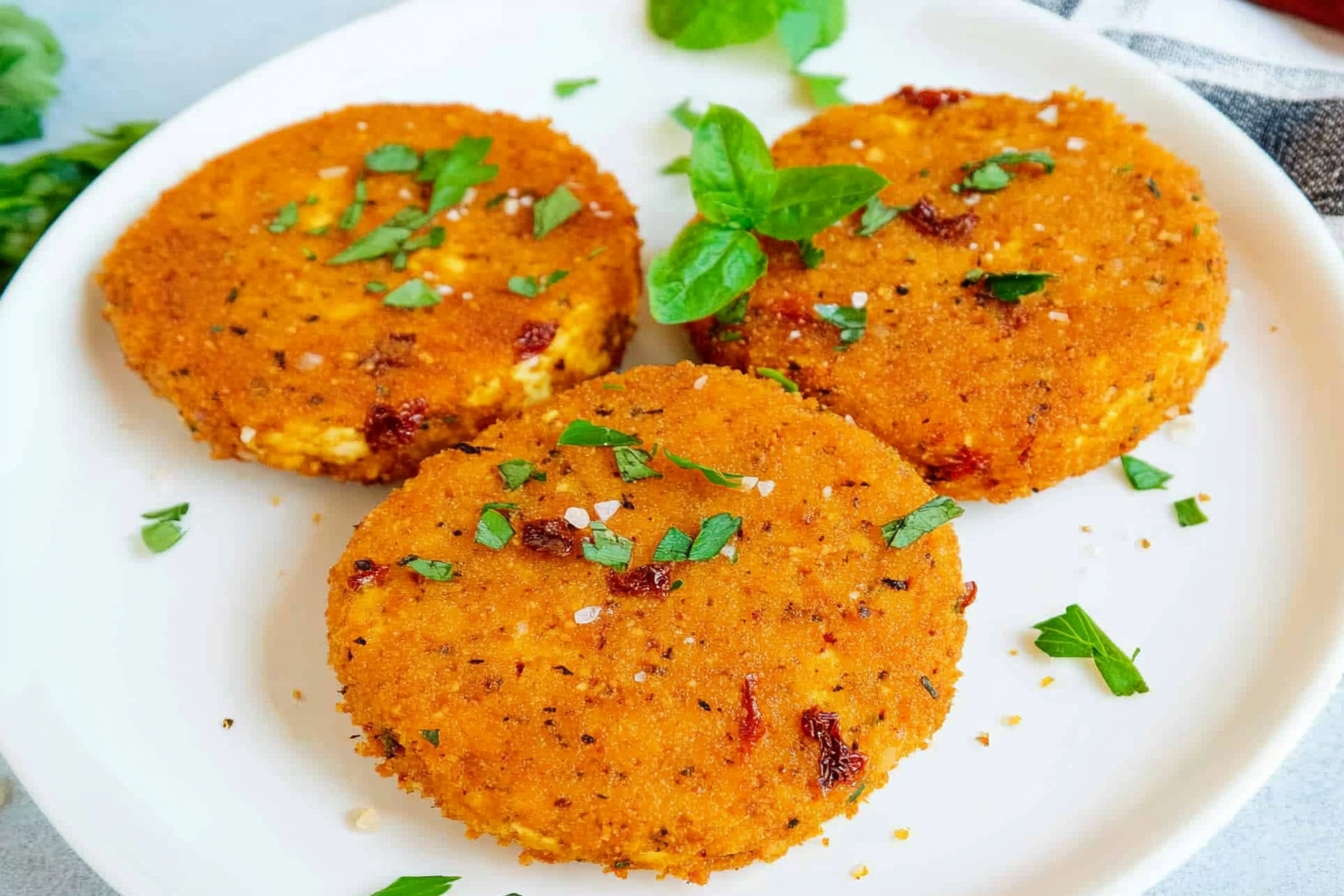 Hamburguesas de tofu y tomates