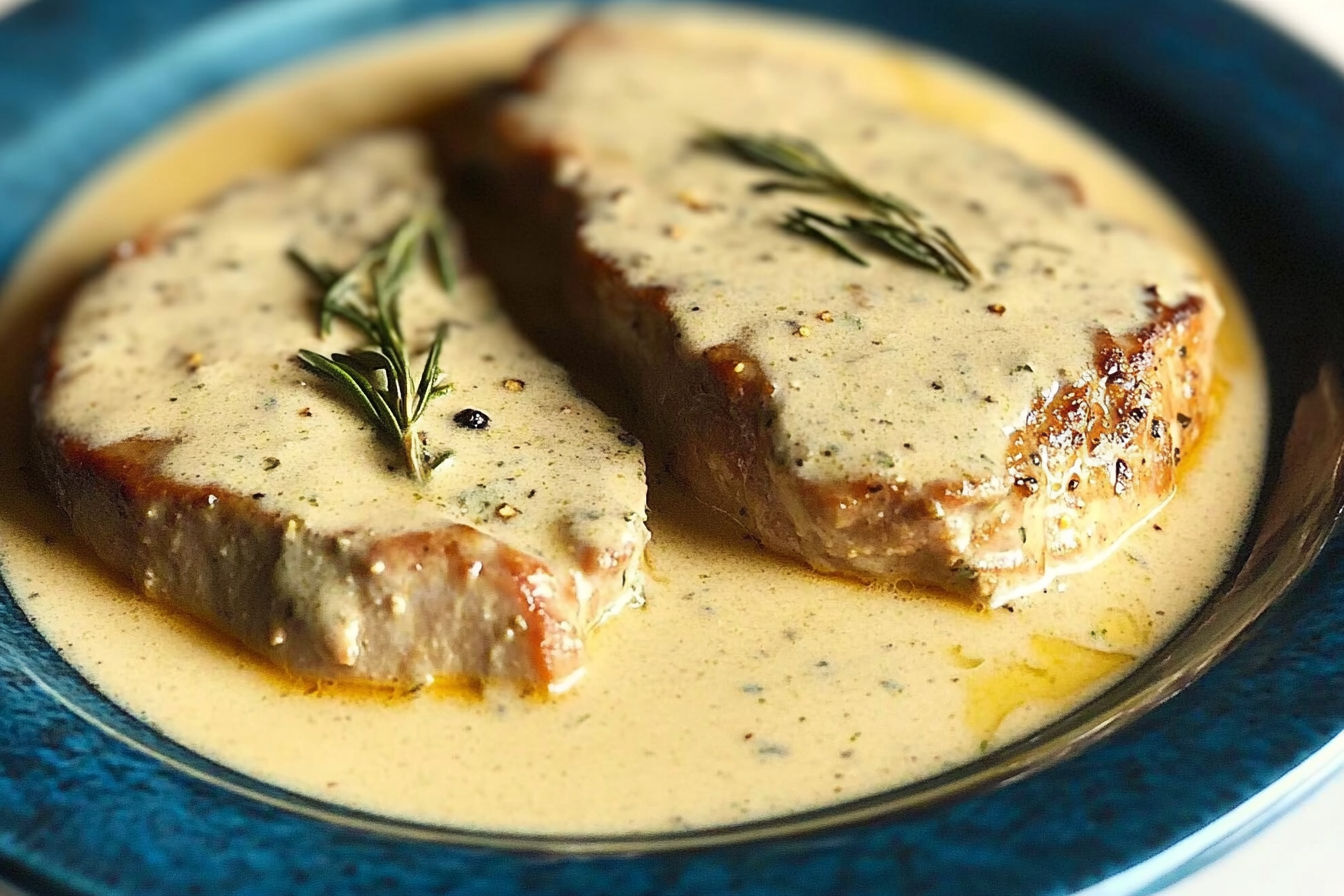 Lomo de cerdo a la mostaza