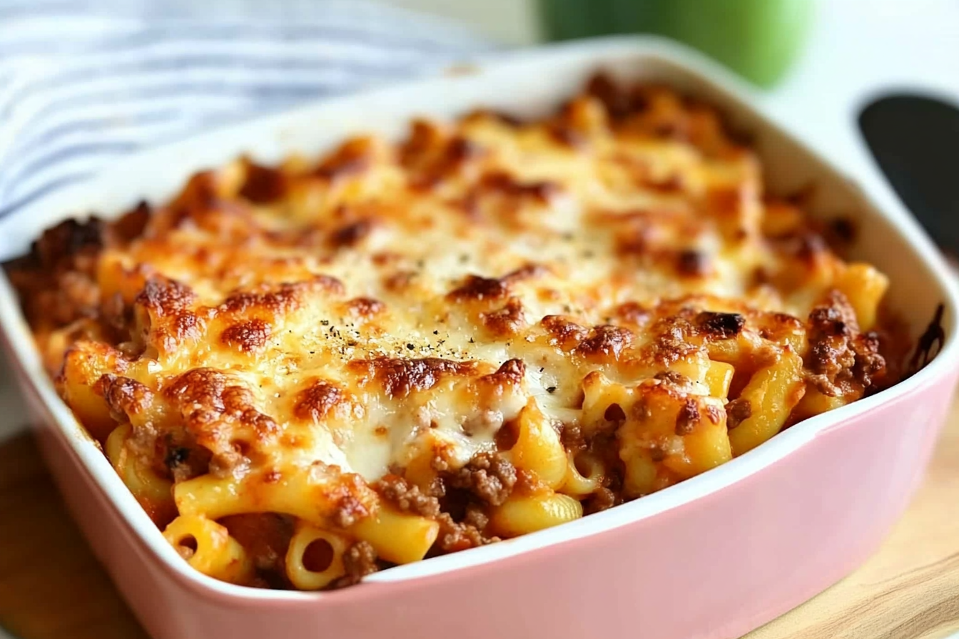 Macarrones gratinados con carne