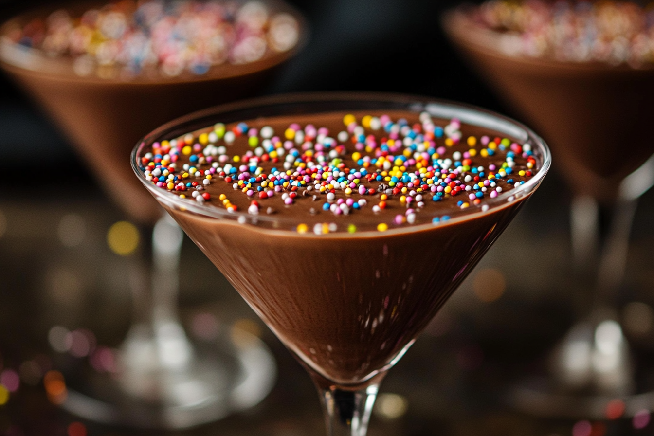 Martini de chocolate con chispas