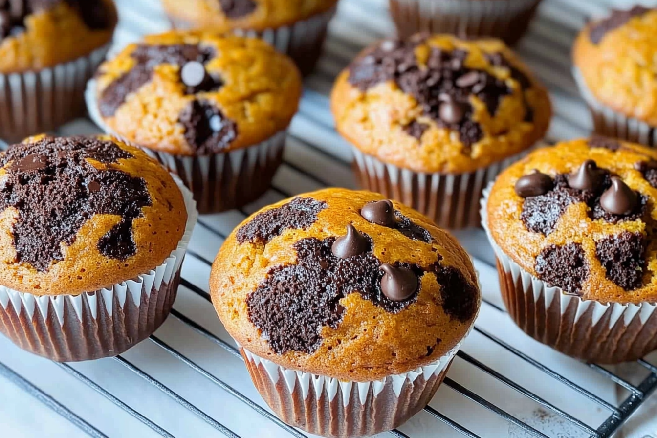Muffins de calabaza y chocolate