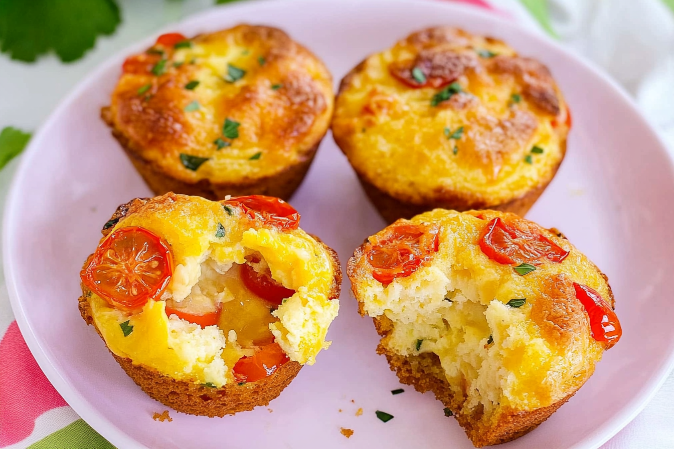 Muffins salados de tomate y queso