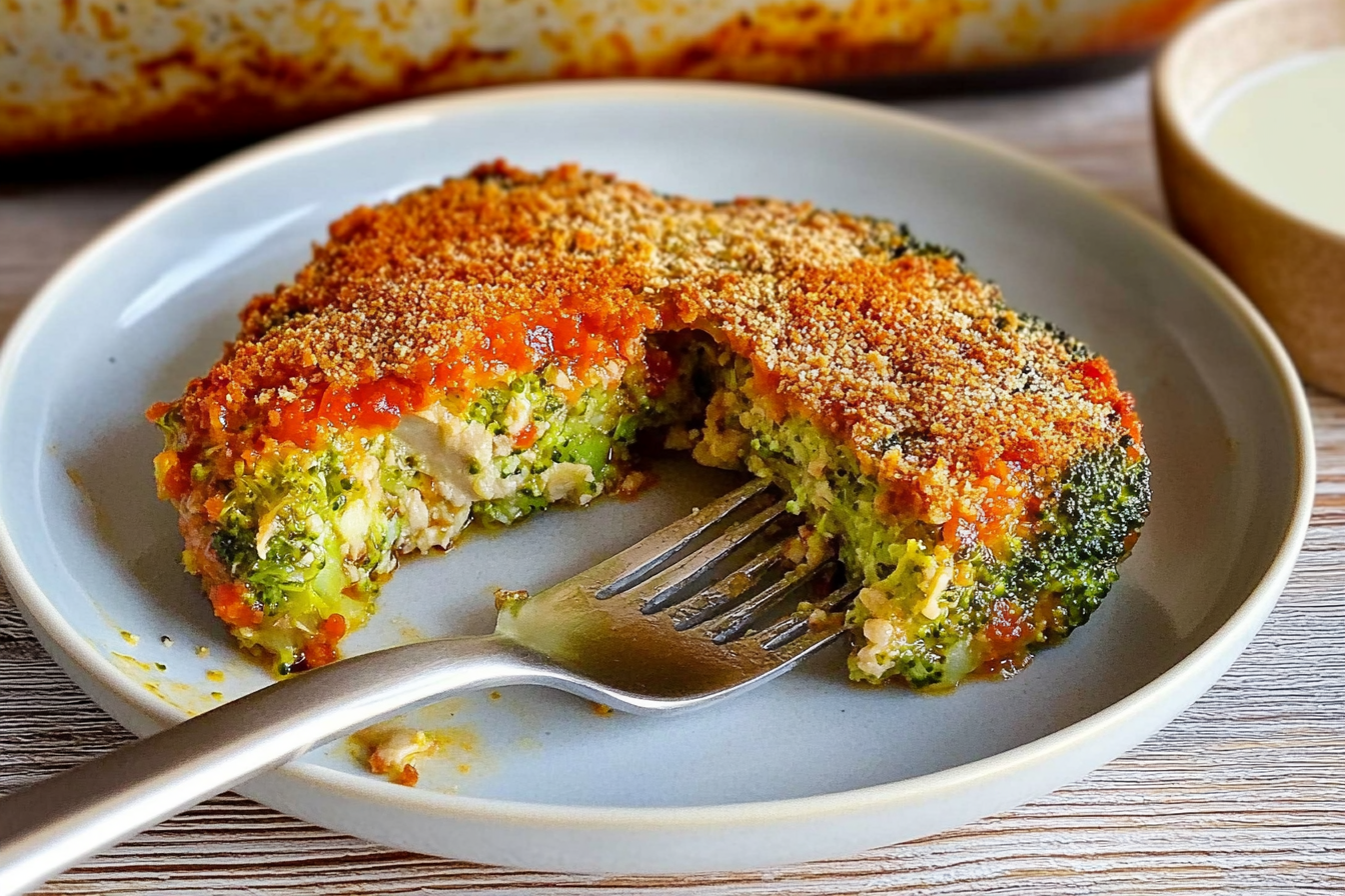 Pastel de brócoli con pollo