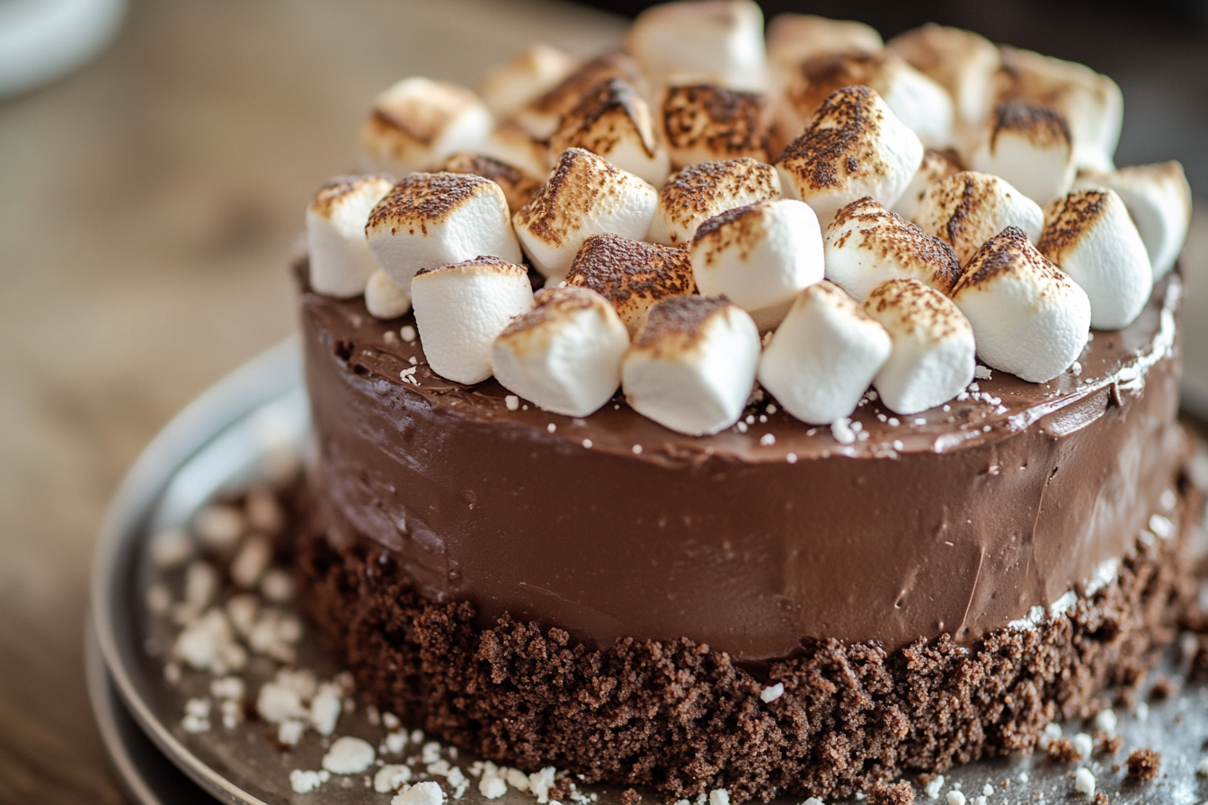Pastel de chocolate S'mores