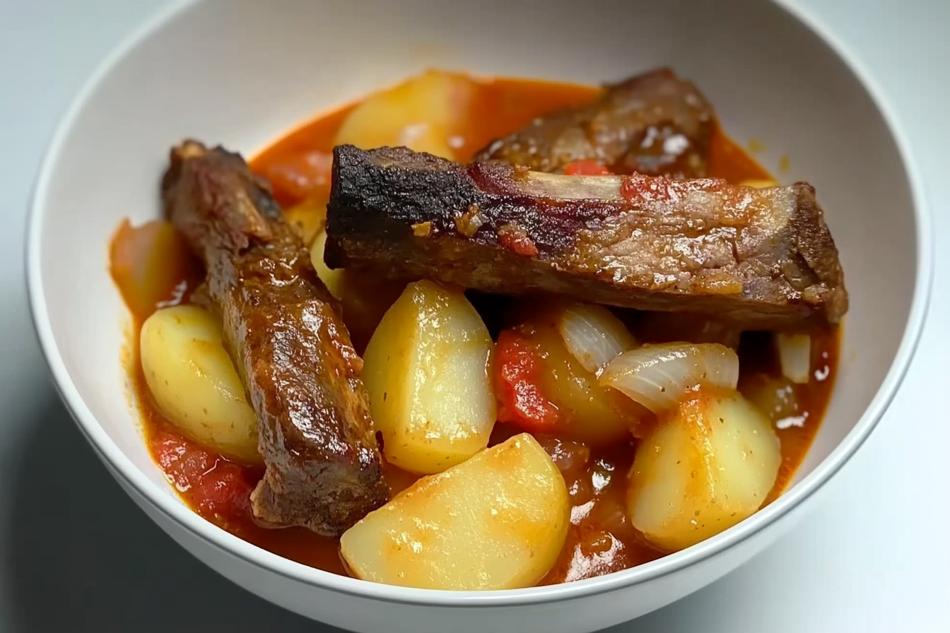 Patatas guisadas con costilla