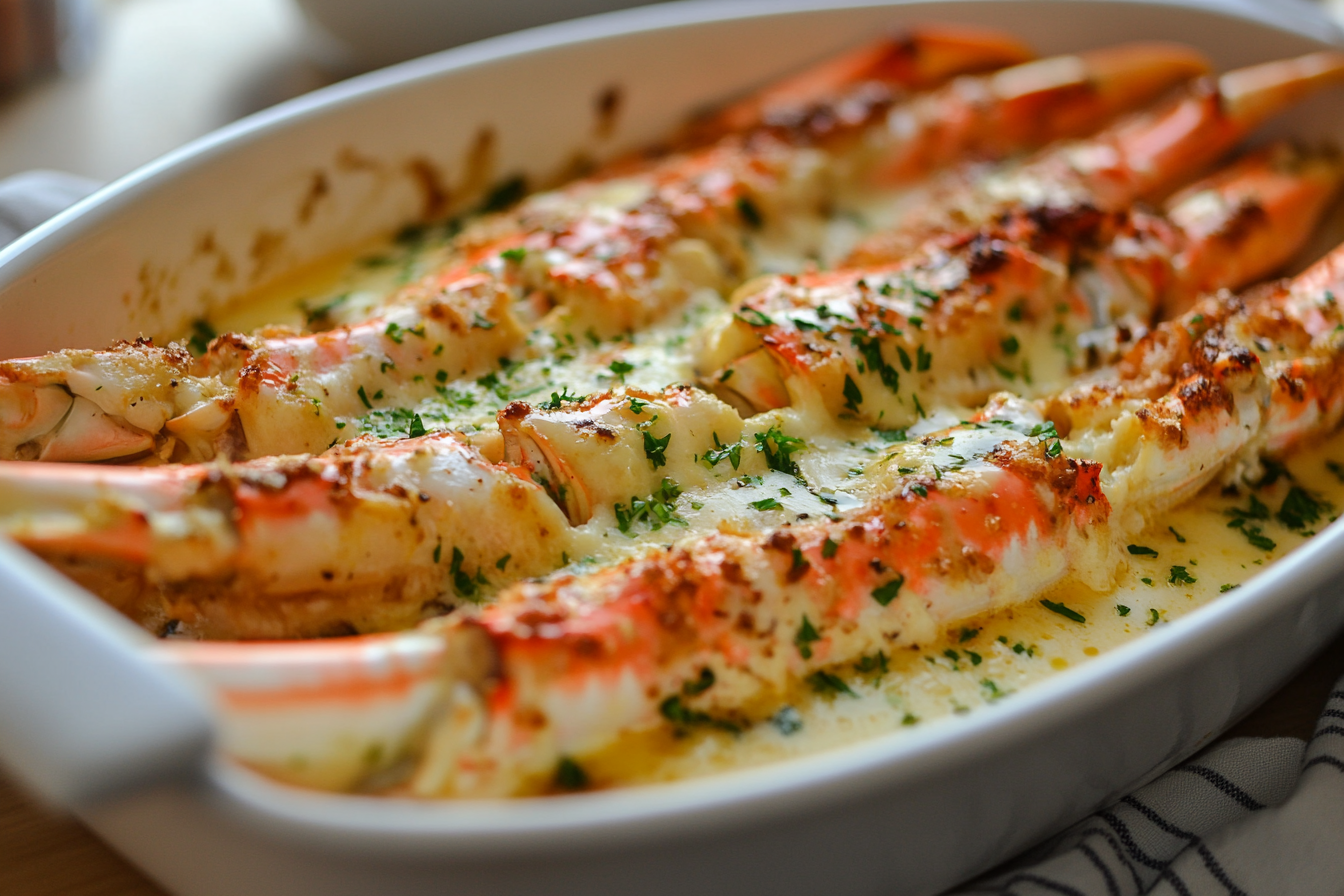 Piernas de cangrejo al horno